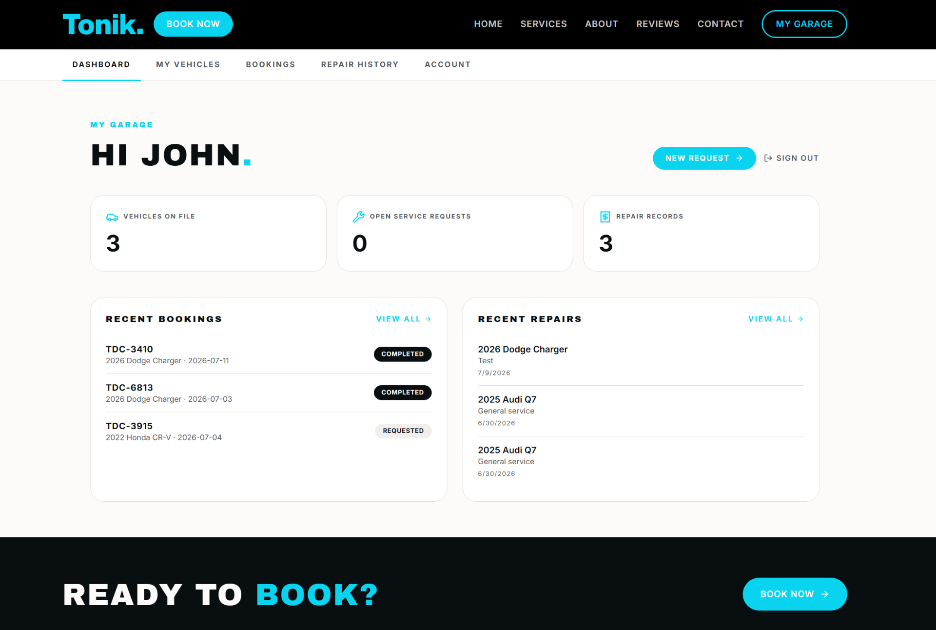 Online Booking screenshot